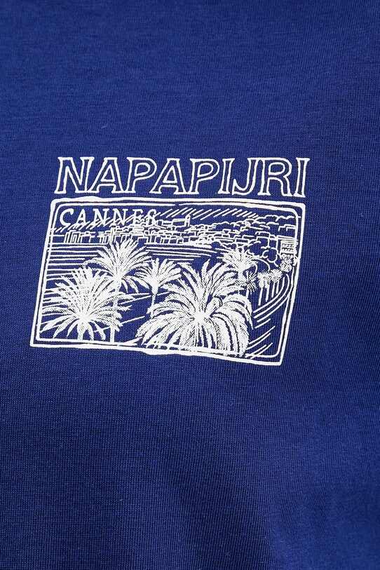 Napapijri t-shirt bawełniany S-Nice NP0A4IG4B2U1 granatowy