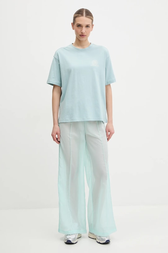 Bavlnené tričko Napapijri S-Nice NP0A4IG4G1W1 tyrkysová SS25