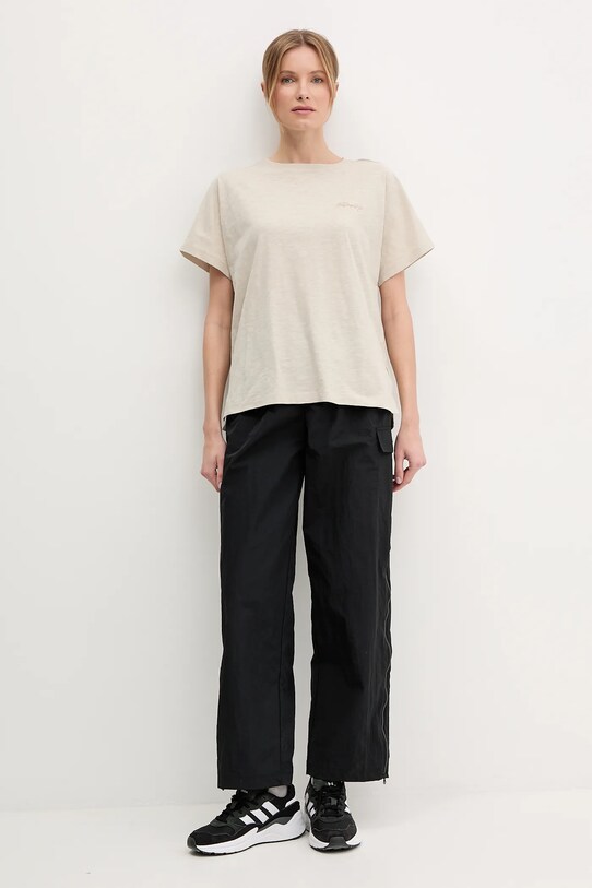 Pamučna majica Napapijri S-Eclair NP0A4IFZN901 bež SS25