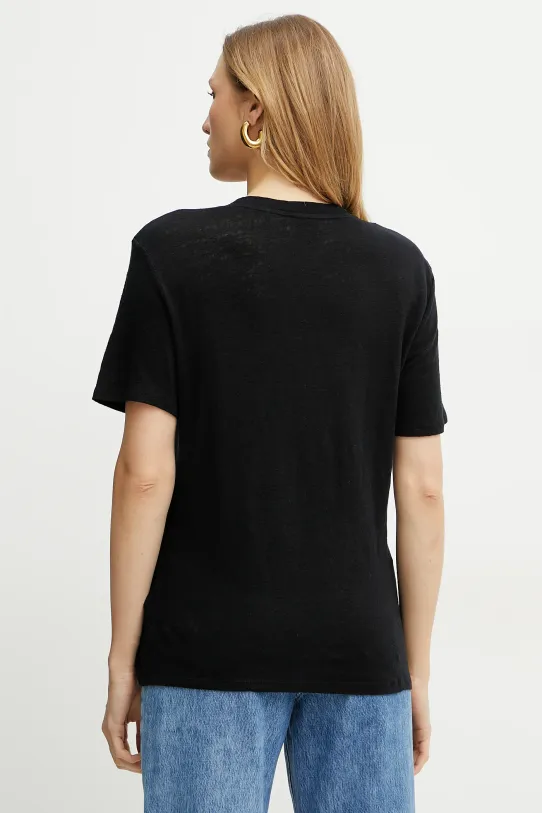 Abbigliamento BOSS Orange maglietta in lino 50538645 nero