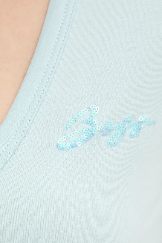 BOSS Orange tricou din bumbac turcoaz 50540432