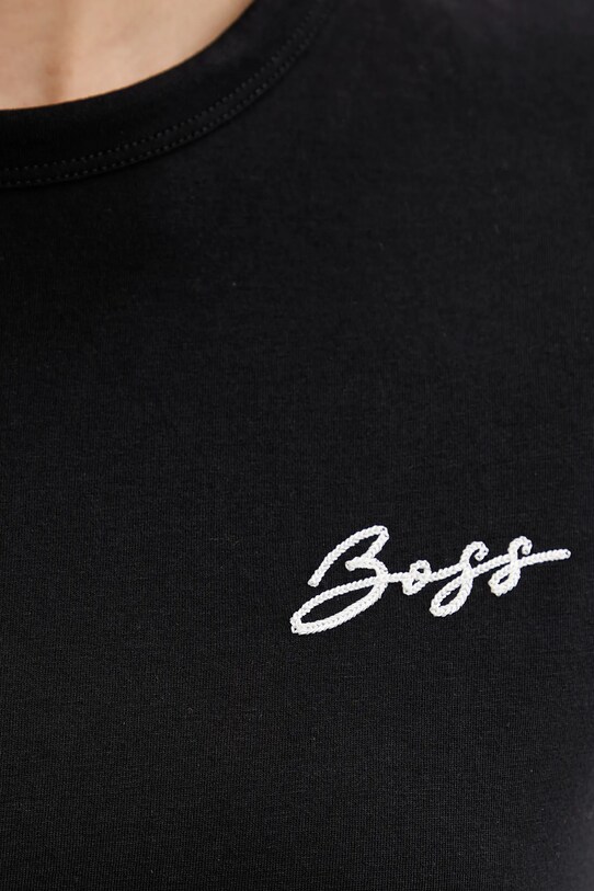 Памучна тениска BOSS Orange черен 50541343