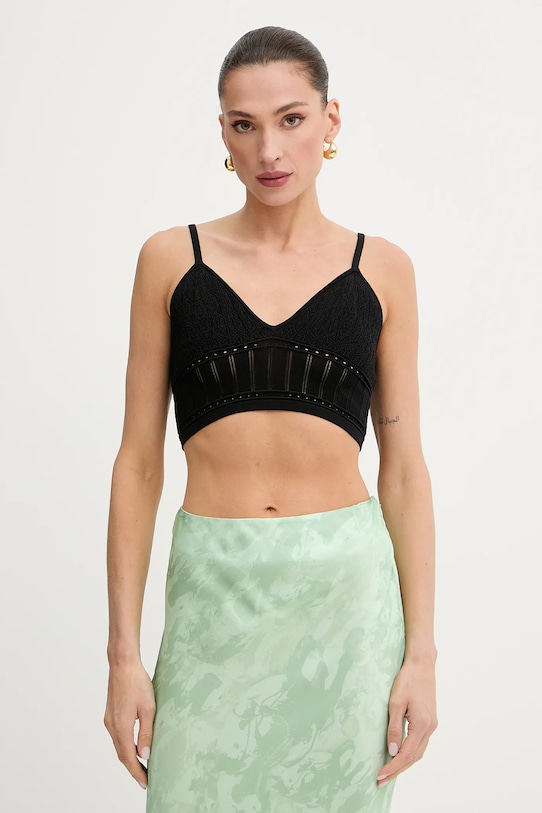 Top BOSS Orange slim černá 50535497