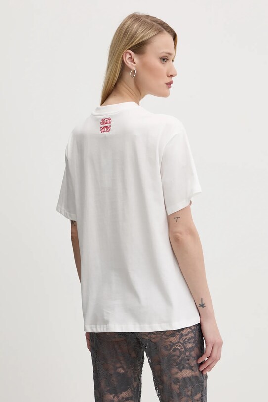 Îmbrăcăminte Never Fully Dressed tricou din bumbac Kissed By NFD NFDTO1515 alb