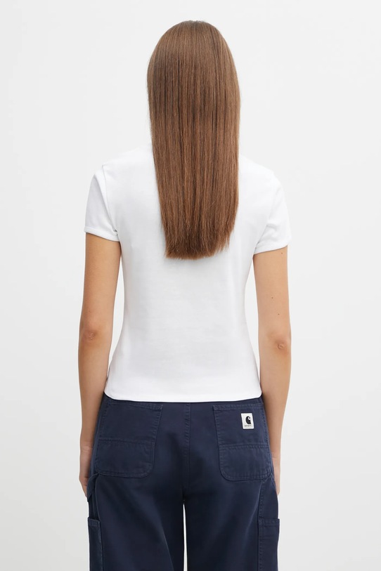 Одяг Бавовняна футболка Coperni Crystal Logo COPJS07CRF5017 білий