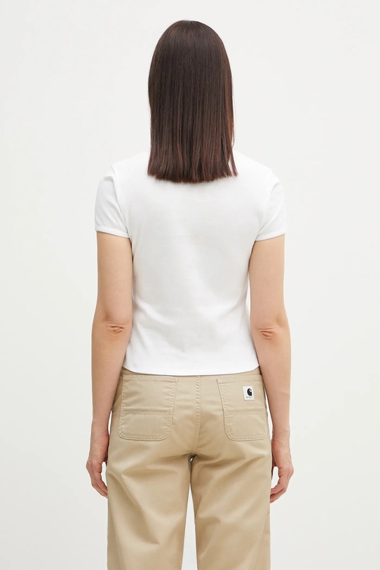 Oblečenie Bavlnené tričko Coperni Crystal Logo COPJS07CRF5017 biela