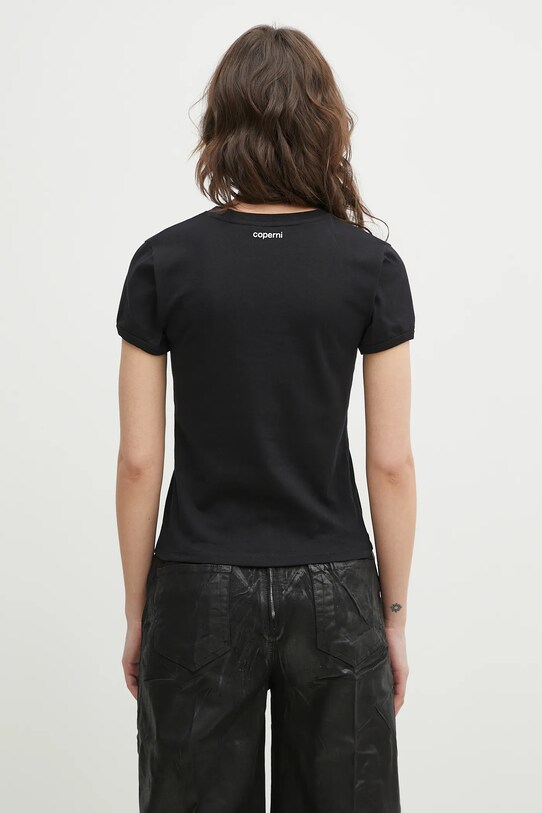 Îmbrăcăminte Coperni tricou din bumbac Gathered Heart COPJS01F5011 negru