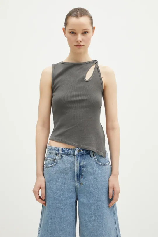 KSUBI top Twisted Tank slim grigio WPS25SI004