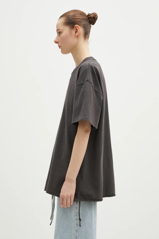 KSUBI t-shirt bawełniany Sott Boyfriend WPS25TE010 szary SS25