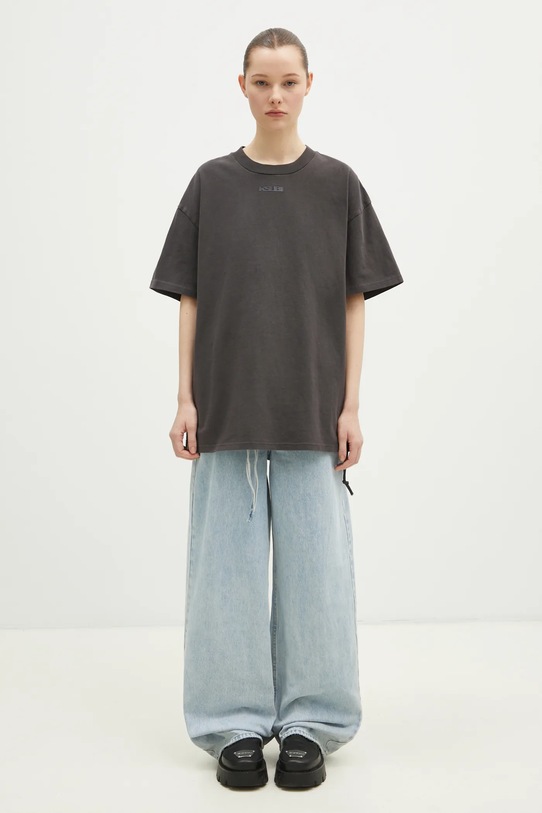 Bavlnené tričko KSUBI Sott Boyfriend WPS25TE010 sivá