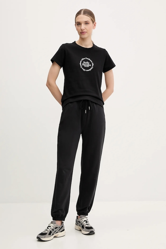 Helly Hansen tricou din bumbac CORE GRAPHIC 54592 negru SS25