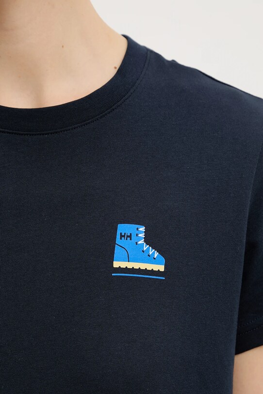 Βαμβακερό μπλουζάκι Helly Hansen MASSIF GRAPHIC 54595 σκούρο μπλε