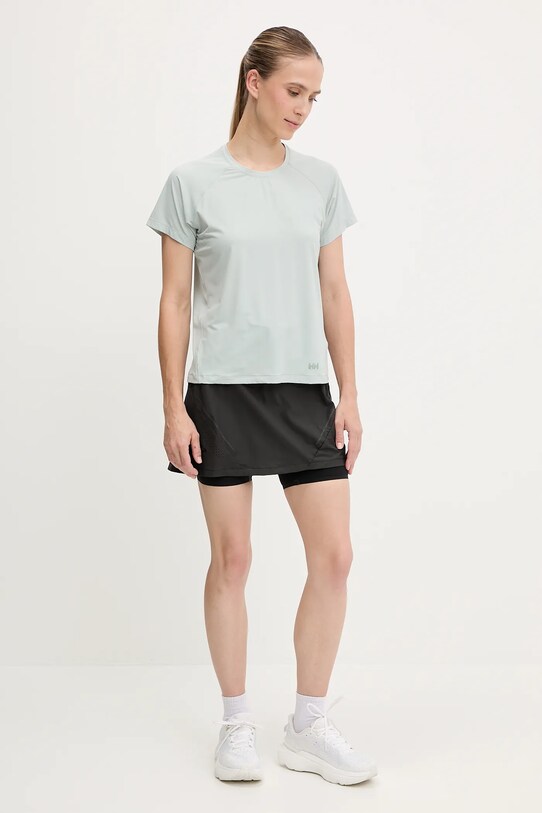 Helly Hansen t-shirt sportowy SHINE SOLEN 49577 turkusowy SS25