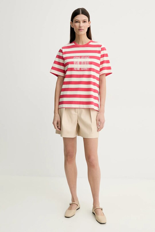 Stand Studio t-shirt in cotone Hallie 62205.8500 rosso SS25
