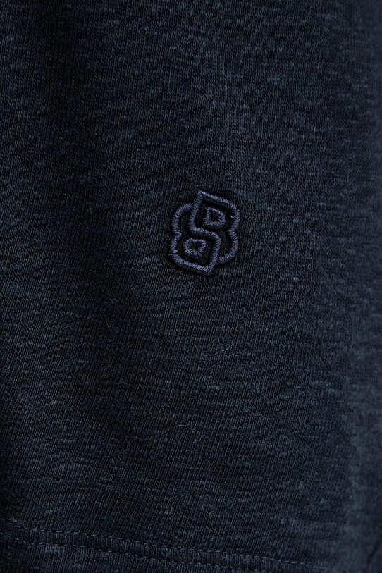 BOSS t-shirt z domieszką lnu 50537543 granatowy