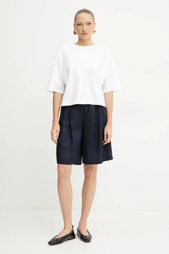 BOSS tricou din bumbac 50541328 alb SS25