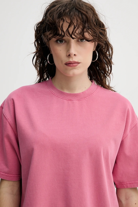 Samsoe Samsoe t-shirt bawełniany EIRA różowy F23300036