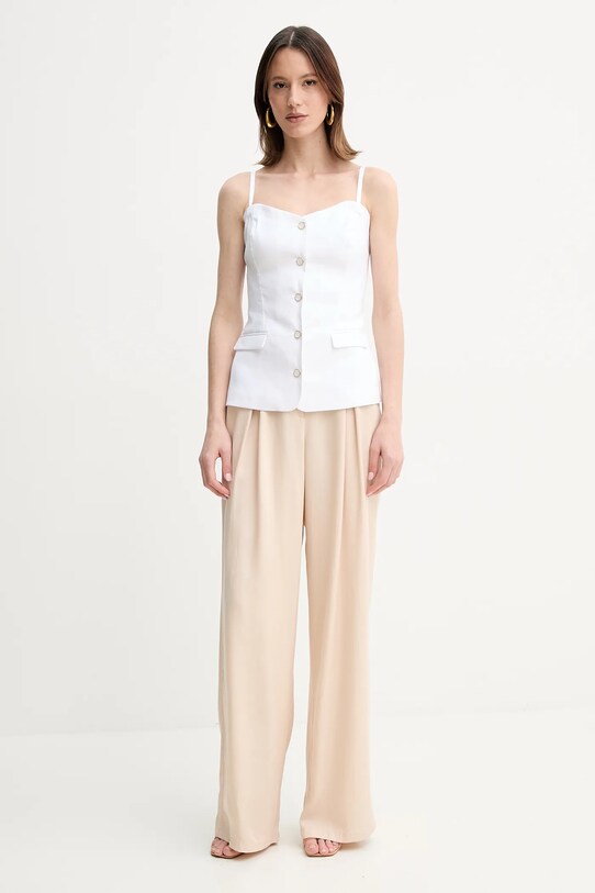 Guess bluza din in ISABEAU W5GH0L.WH5L2 alb SS25