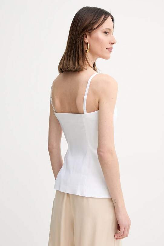 Îmbrăcăminte Guess bluza din in ISABEAU W5GH0L.WH5L2 alb