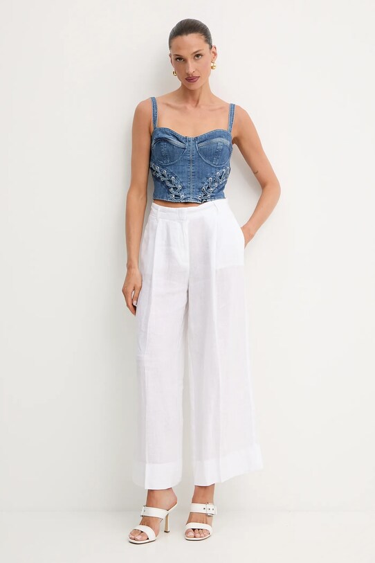 Guess top jeansowy MARSY W5GH86.D4H7C niebieski SS25