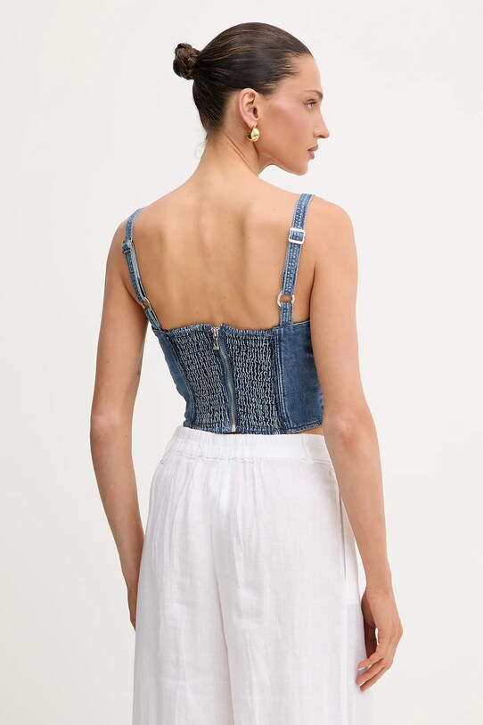 Odzież Guess top jeansowy MARSY W5GH86.D4H7C niebieski