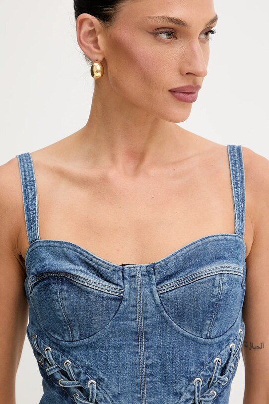 Guess top jeansowy MARSY niebieski W5GH86.D4H7C