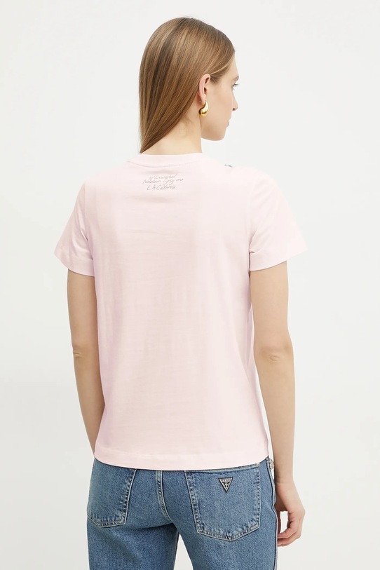Odzież Guess t-shirt bawełniany W5GI03.I3Z14 różowy