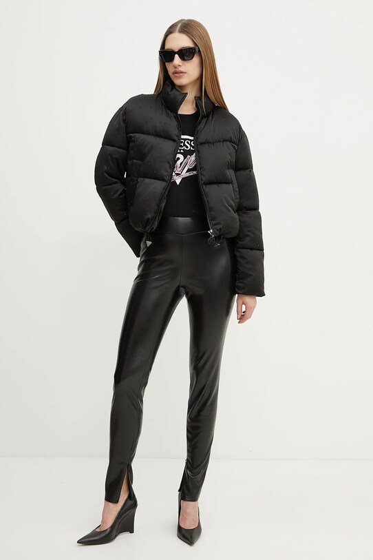 Βαμβακερό μπλουζάκι Guess W5GI05.I3Z14 μαύρο SS25
