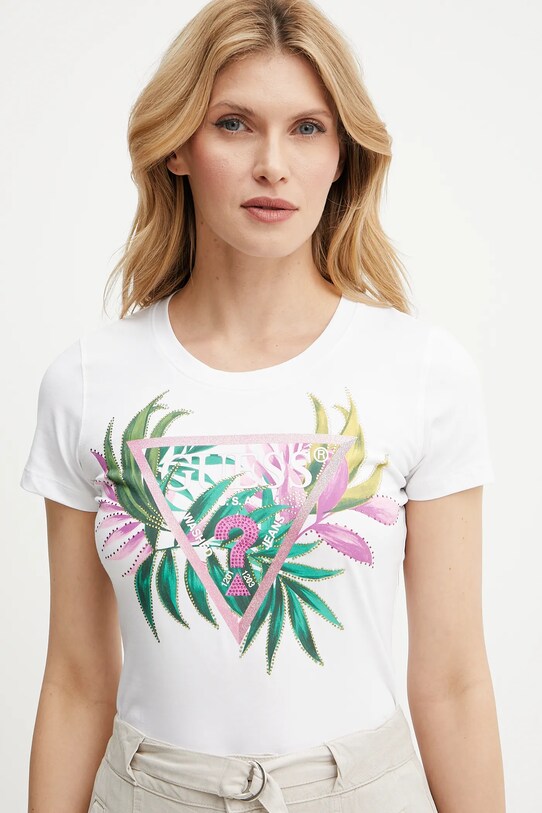Тениска Guess стандартна бял W5GI07.J1314