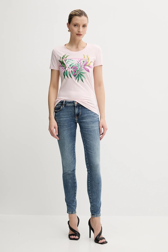 Тениска Guess W5GI07.J1314 розов SS25