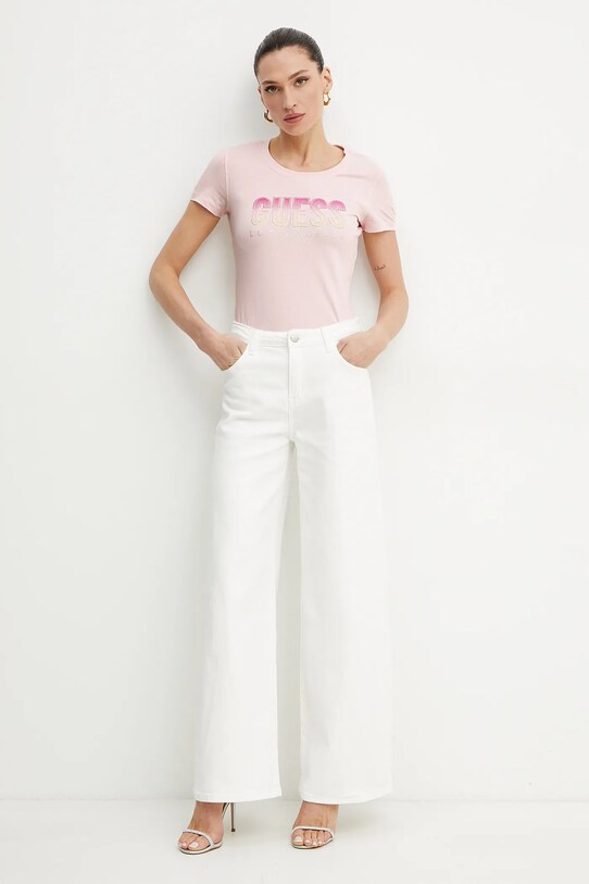 Guess t-shirt DEGRADE W5GI14.J1314 różowy SS25