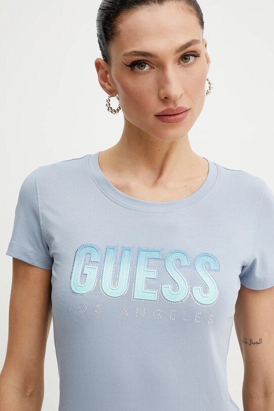 Guess t-shirt DEGRADE z elastanem niebieski W5GI14.J1314