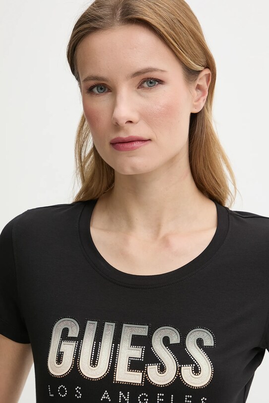 Îmbrăcăminte Guess tricou DEGRADE W5GI14.J1314 negru