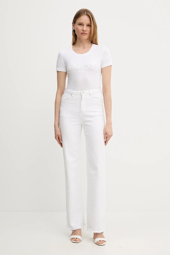 Μπλουζάκι Guess W5GI17.J1314 λευκό SS25