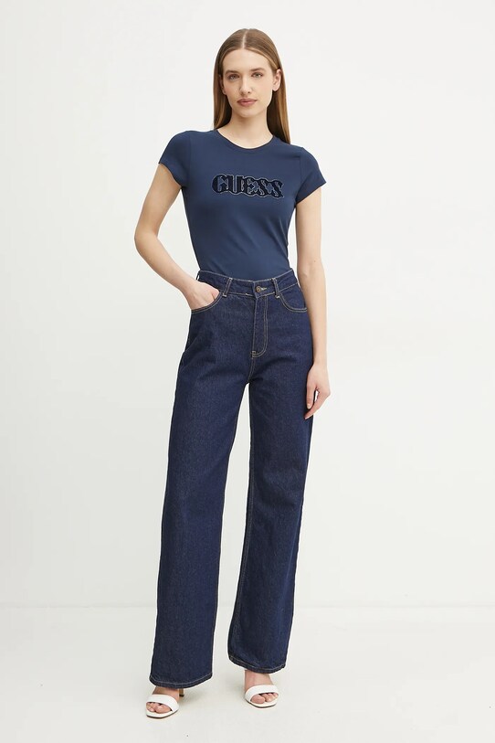 Guess t-shirt W5GI42.J1314 granatowy SS25
