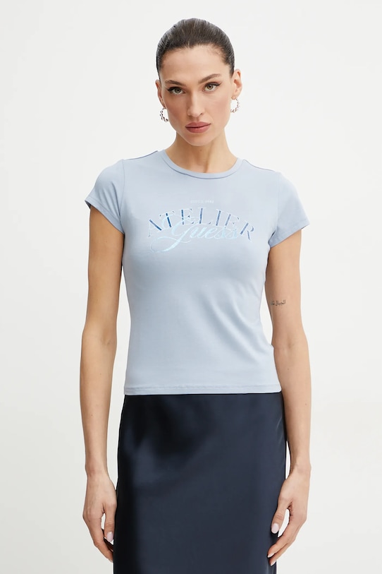 Majica kratkih rukava Guess Planet friendly plava W5GI52.K49A1