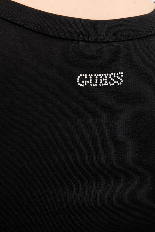 Guess top bawełniany ALEXIA W5GP06.KCS10 czarny