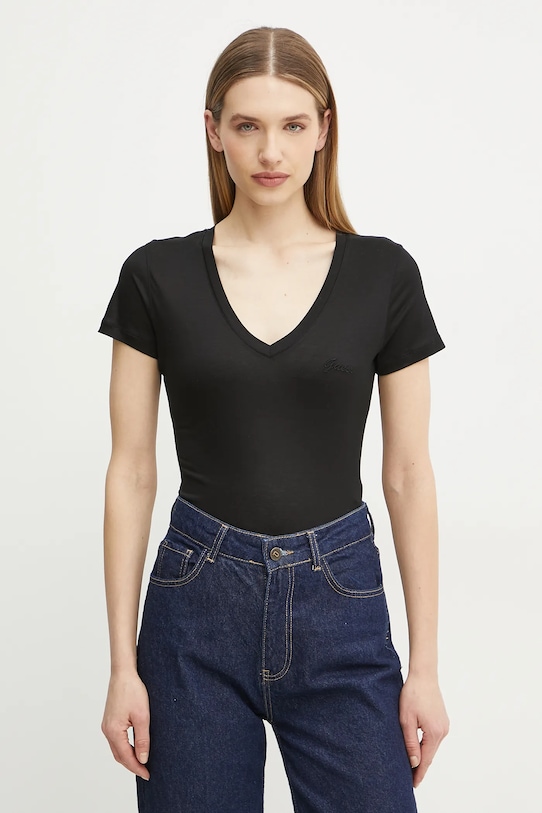 Тениска Guess стандартна черен W5GP31.KCSX2