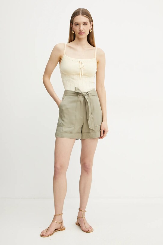 Guess top bawełniany REINA W5GR40.Z3NX0 beżowy SS25