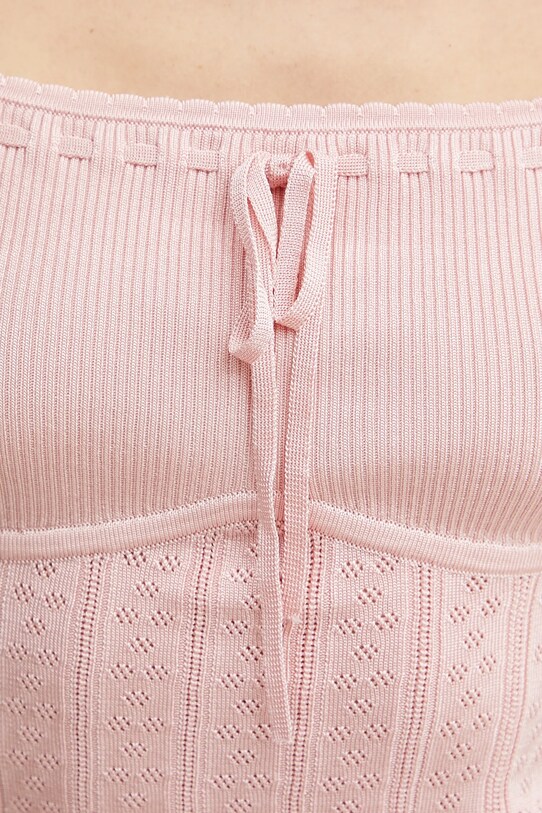 Bavlněný top Guess REINA W5GR40.Z3NX0 růžová