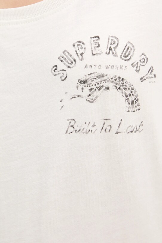 Superdry tricou din bumbac W1011613A.1KZ bej