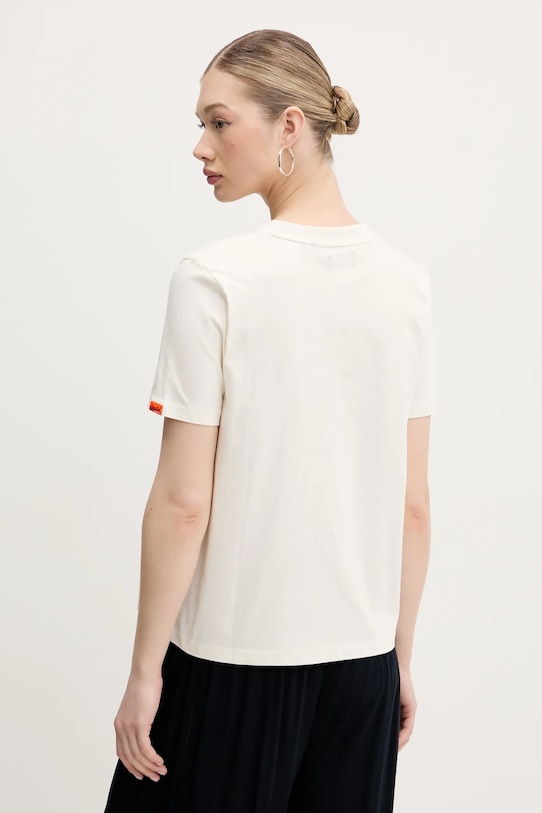 Odzież Superdry t-shirt bawełniany W1011614A.22C beżowy