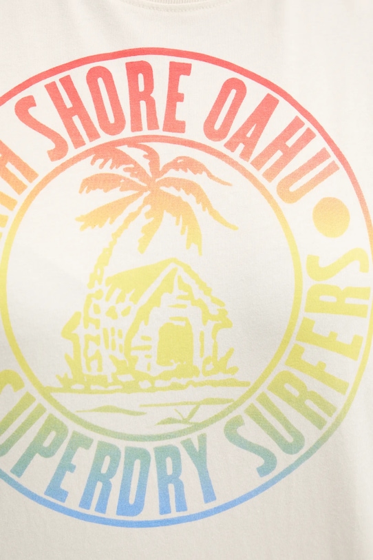 Superdry t-shirt bawełniany W1011614A.22C beżowy