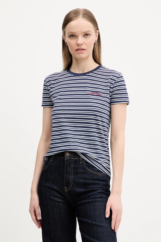 Bavlnené tričko Superdry regular tmavomodrá W1011640A.2JL
