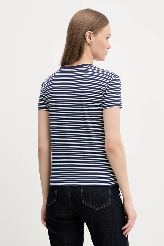 Oblečenie Bavlnené tričko Superdry W1011640A.2JL tmavomodrá