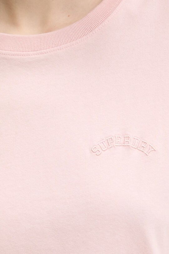 Superdry t-shirt bawełniany W1011644A.2LY różowy