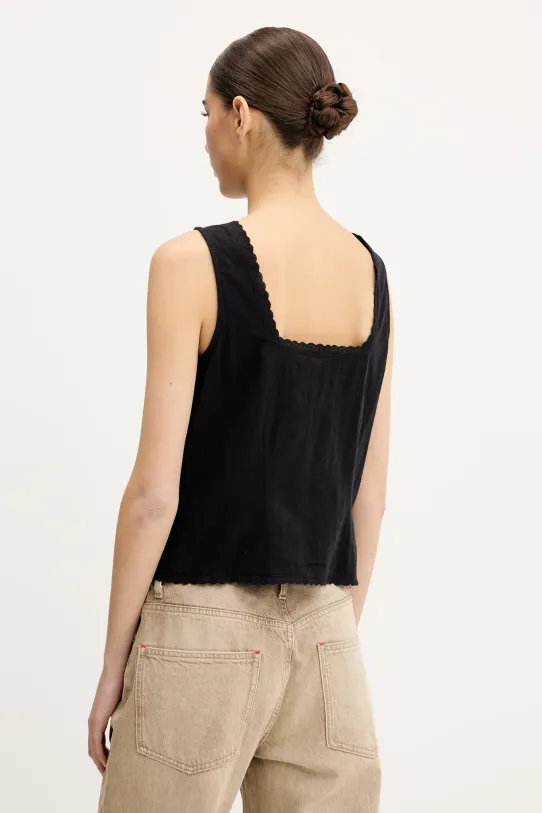 Odzież Superdry bluzka bawełniana W6012019A.02A czarny