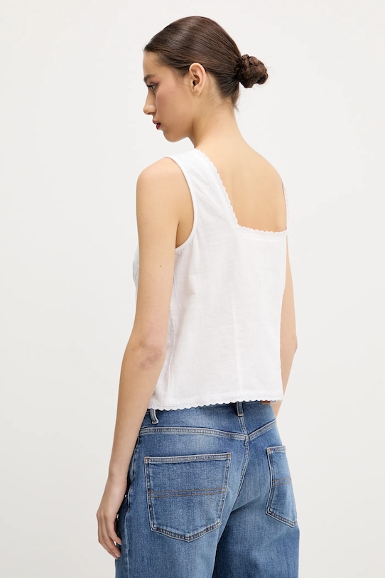 Îmbrăcăminte Superdry top din bumbac W6012019A.04C alb