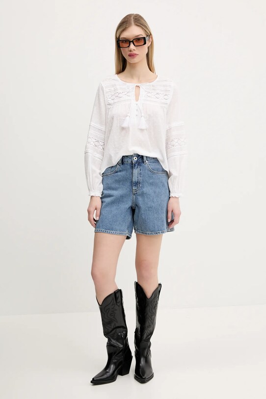 Superdry bluzka bawełniana W6012022A.71D biały SS25