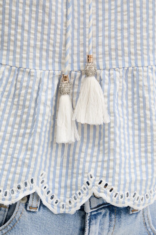 Superdry bluzka bawełniana W6012100A.2U7 niebieski